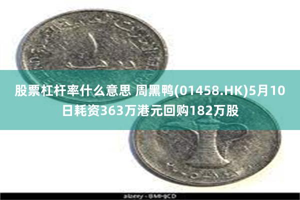 股票杠杆率什么意思 周黑鸭(01458.HK)5月10日耗资363万港元回购182万股