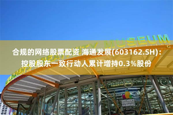 合规的网络股票配资 海通发展(603162.SH)：控股股东一致行动人累计增持0.3%股份