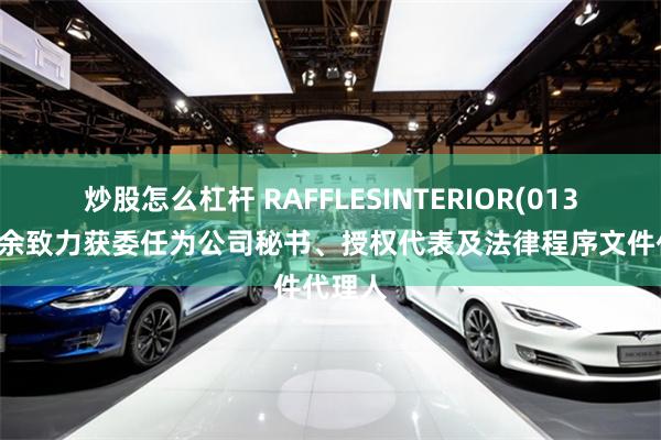 炒股怎么杠杆 RAFFLESINTERIOR(01376)：余致力获委任为公司秘书、授权代表及法律程序文件代理人