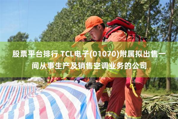 股票平台排行 TCL电子(01070)附属拟出售一间从事生产及销售空调业务的公司